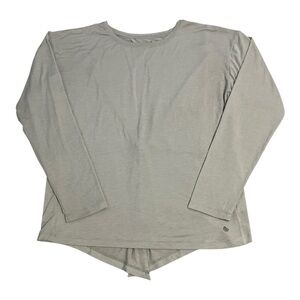 Apana Athletic Twisted Open Back Oversized Long Sleeve Top Size Large Athleisure